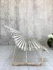 198cm wide White Chippy Paint Garden Bench