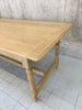 226cm Solid Oak Farmhouse Refectory Dining Table