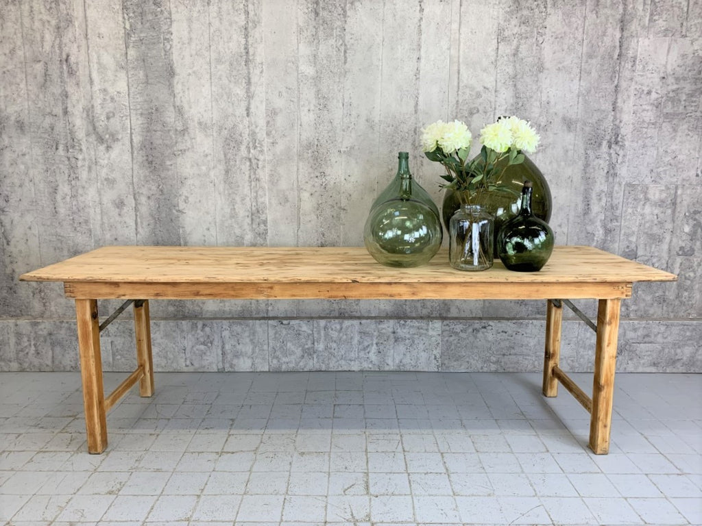 250cm Solid Pine Trestle Dining Table