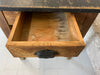 260m Pine, Black Top, Tapered Leg Farmhouse Refectory Dining Table