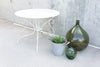 White 97cm Wide Perforated Metal Garden Dining Table