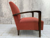Individual Lounge Chair in Original Red Upholstery