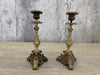 Pair of Decorative Brass Candle Sticks