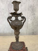Cast Iron and Marble Decorative Individual Candle Stick
