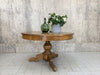 Circular Pedestal Solid Wood Entry Table