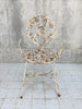 White Chippy Paint Decorative Metal Garden Chair
