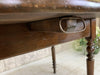 128cm Walnut Wood Oval Drop Leaf Bistro Side Table