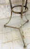 Faded Chippy Green Painted Metal Gueridon Garden Table