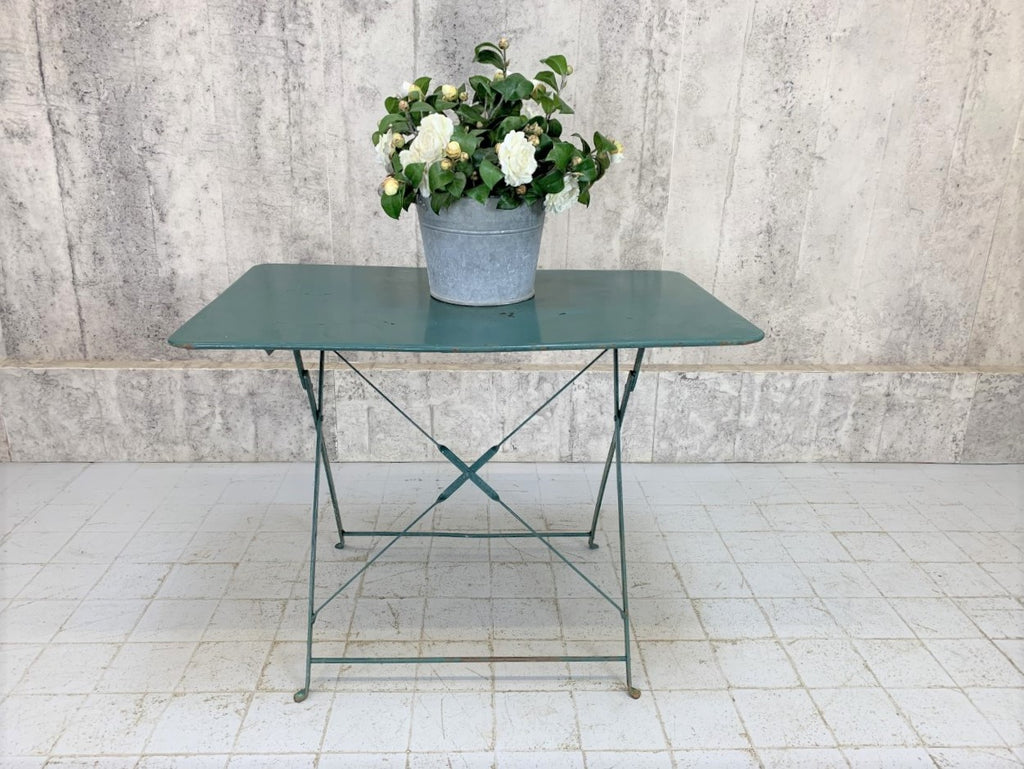 Green Metal Folding Bistro Garden Table