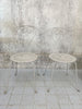 Set of Painted French Grey Metal Garden Table and Two Carver and Two Chairs