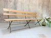French Garden Bench with Original Painted Frame and New Larch Slats