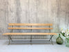 French Garden Bench with Original Painted Frame and New Larch Slats