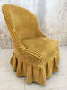 Mid Century Gold Corduroy Cotton Velvet Crapaud Tub / Nursing Chair to Reupholster