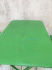 Set of Folding Green Garden Table and Two Bistro Chairs