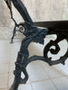 Cast Iron with Ivy Decoration and Wood Garden Bench