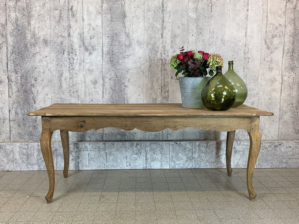 185cm Long Louis XV Style Solid Oak Dining Table Desk