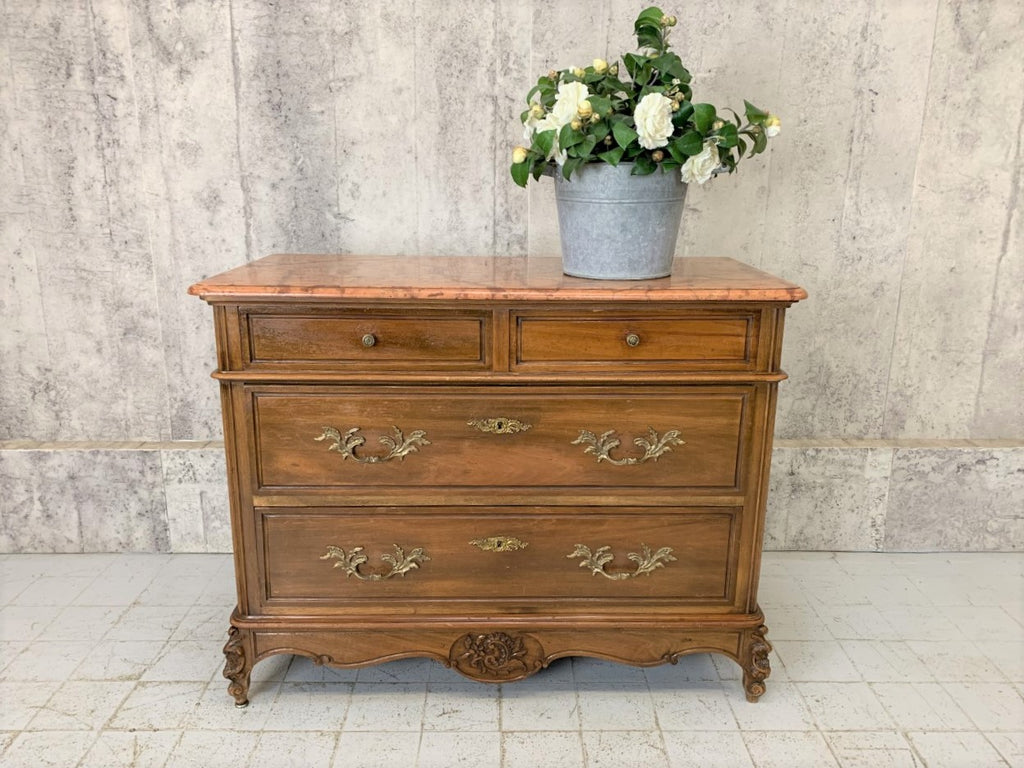 Marble Top Chest of Two over Two Drawers