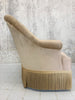 Mid Century, Champagne Coloured, Velvet Crapaud Tub Chair to reupholster