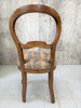 Set of 4 French Balloon Back, Upholstered Chairs for Reupholstery