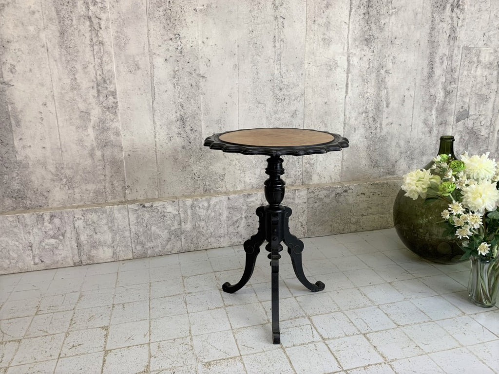 Napoleon III Ebonised Pear Wood Gueridon Circular Side Table