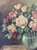 'Roses in Vase' Oil Painting Signed