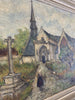 'Church Path' Landscape Oil Painting on Canvas Signed