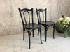 Pair of Black French Dining Bistro Chairs
