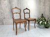 Pair Louis XVI Style Bedroom Chairs with Cane Seat Pads