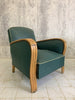 Pair of Green Art Deco Style Lounge Chairs to reupholster