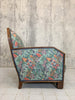 Pair of Mid Century Art Deco Style Armchairs in Mahogany to Reupholster