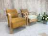 Pair of Wooden Framed Mid Century Lounge Armchairs to reupholster