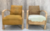 Pair of Wooden Framed Mid Century Lounge Armchairs to reupholster