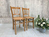 A Pair of Classic Luterma Mid Century Wooden Bistro Chairs