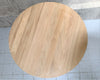 Circular Solid Oak and Black Antique Cast Iron Pedestal Bistro Table