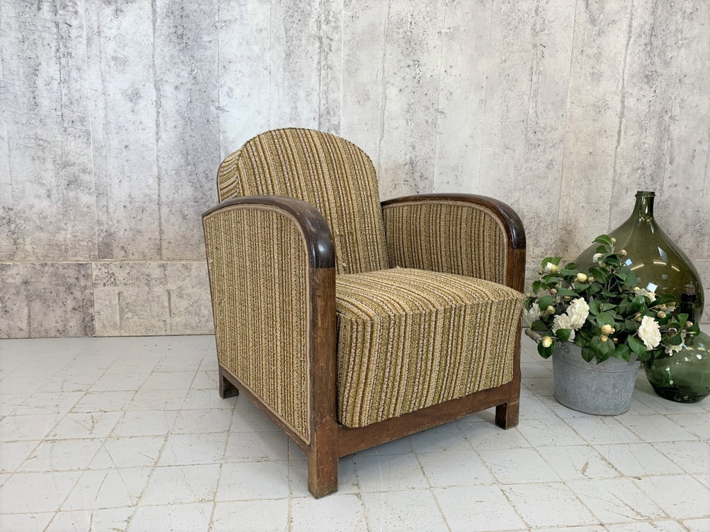 Individual Reclining Art Deco Armchair to Reupholster