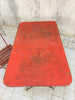 Set of Red Folding Green Garden Table and Bistro Chair