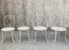 Set of 4 Metal Garden Chairs 2 Carvers and 2 Chairs