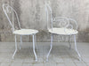 Set of 4 Metal Garden Chairs 2 Carvers and 2 Chairs