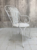 Set of 5 19th Century French White Metal Garden Chairs