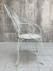 Set of 5 19th Century French White Metal Garden Chairs