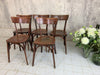Set of 5 Luterma Dark Wooden Bistro Chairs