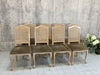 Set of 8 Vintage Cane Dining Chairs