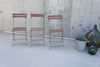 Set of 3 Painted Folding Bistro Chairs
