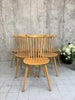 Set of 6 Wooden Menuet Baumann Bistro Dining Chairs