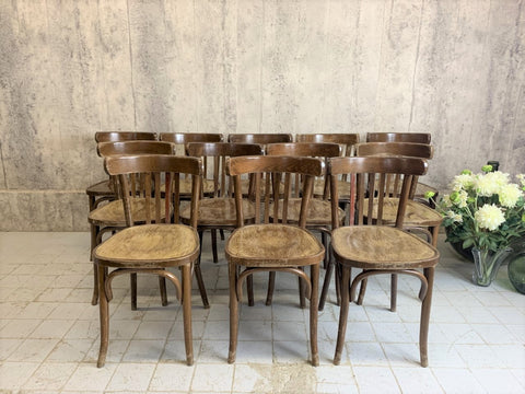 Set of 12 Baumann Style Bistro Chairs