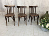 Set of Three Low Backed Raoux et Duthe Bentwood Bistro Chairs