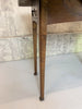 Square Walnut Wood Drop Leaf Occasional Side Table