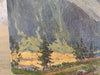 'Snow Capped Mountains' Signed Landscape Oil Painting
