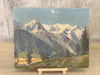 'Snow Capped Mountains' Signed Landscape Oil Painting