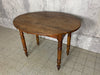Walnut Wood Oval Drop Leaf Bistro Side Table